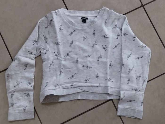 pull crop top fille 10 ans