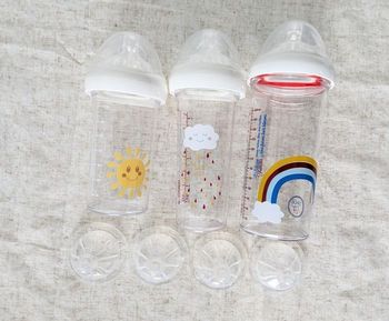 Lot de 3 biberons rainbow + tétines