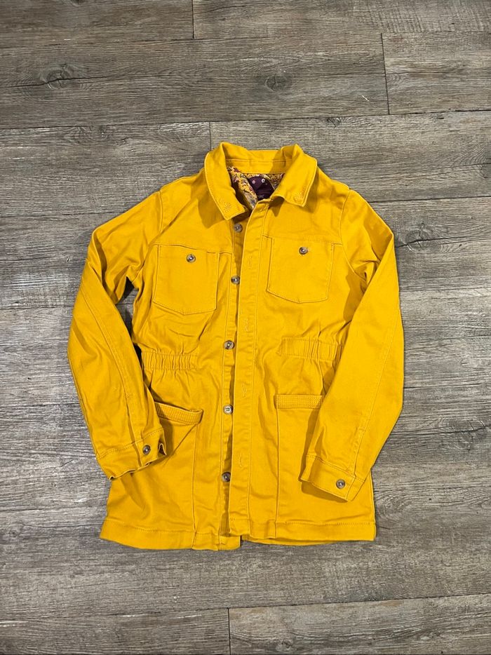 Veste en jean moutarde
