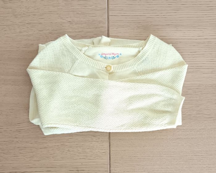 Gilet cardigan Sergent Major jaune pâle 4 ans 104 cm fille - photo numéro 2