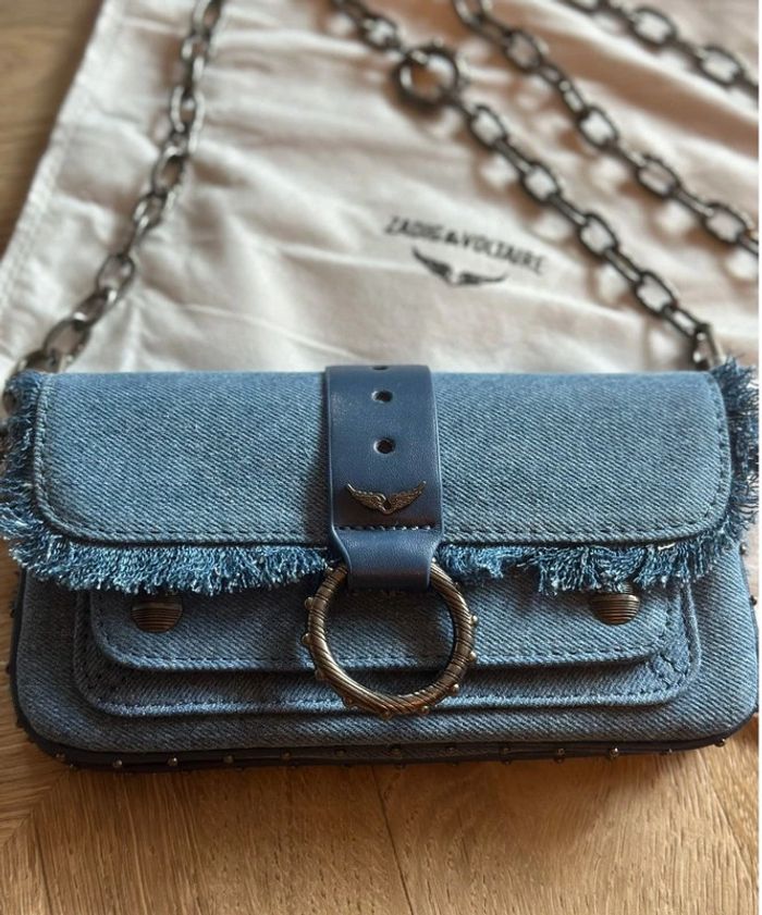 Sac Kate Wallet Glitter Storm édition Kate Moss bleu jean - Zadig&voltaire - photo numéro 8