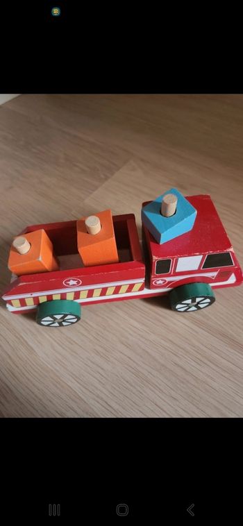 Camion pompiers en bois