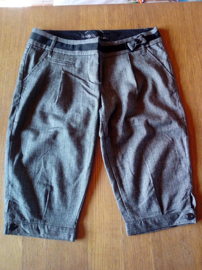 💝 -50% Bermuda pantacourt gris/argent