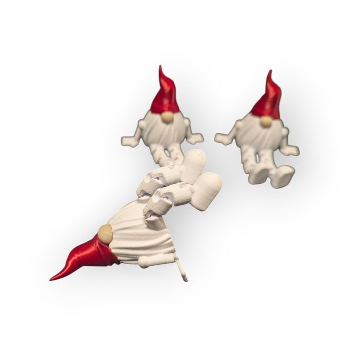 Lot de 3 figurines articulées de Noël – Lutins barbus - photo numéro 3