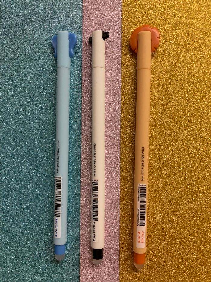 🪩 Lot de 3 stylos Legami : Lion Elephant Panda blanc - photo numéro 3