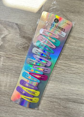 Lot de 15 barettes pinces à cheveux colorés enfant