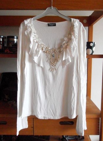 Blouse habillée femme, Charm's Paris, taille S 36, haut de soirée