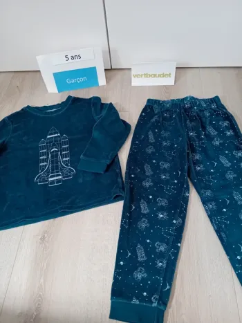 Pyjama velours garçon 5 ans Vertbaudet