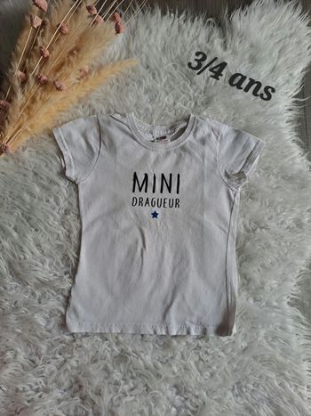 Tee-shirt MC mini dragueur 3/4 ans