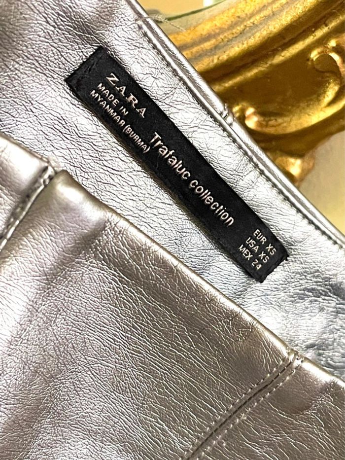 Jupe Zara gris métallisé XS - photo numéro 7