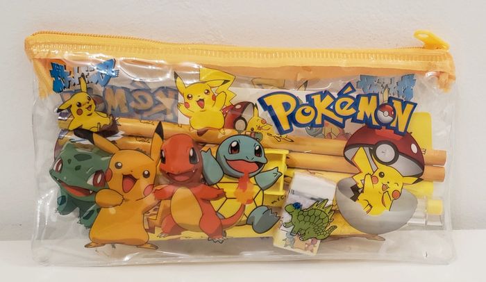 Pokémon Fournitures Scolaires NeuvesTrousse, Stylos, Crayons. Règle, Gomme, Bloc note, taille Crayon - photo numéro 9