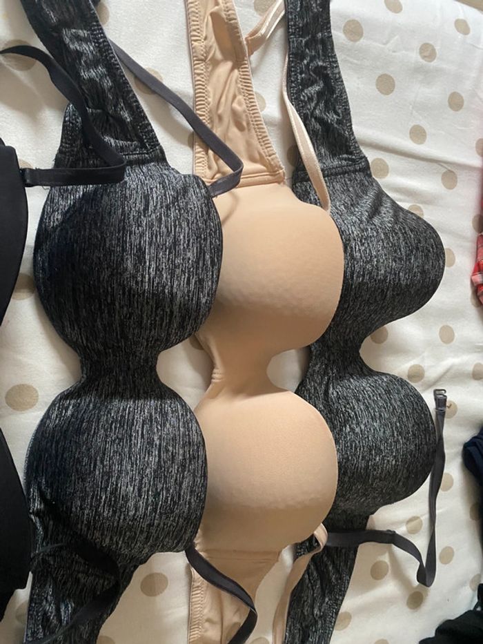 lot de cinq Soutien-gorge 90 B forme bandeau bretelles, détachables. - photo numéro 4