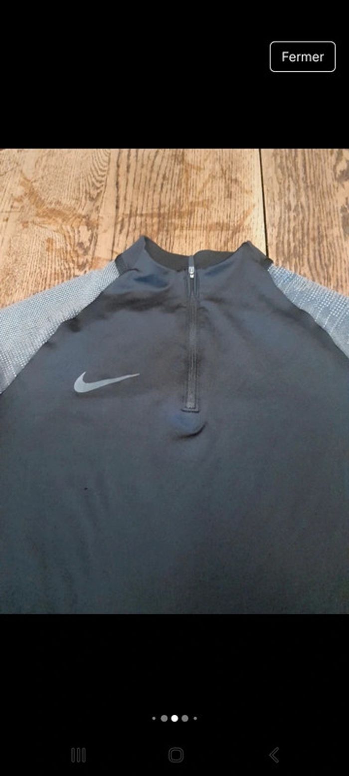 Sweat-shirt sport Nike homme noir/gris taille XL - photo numéro 4