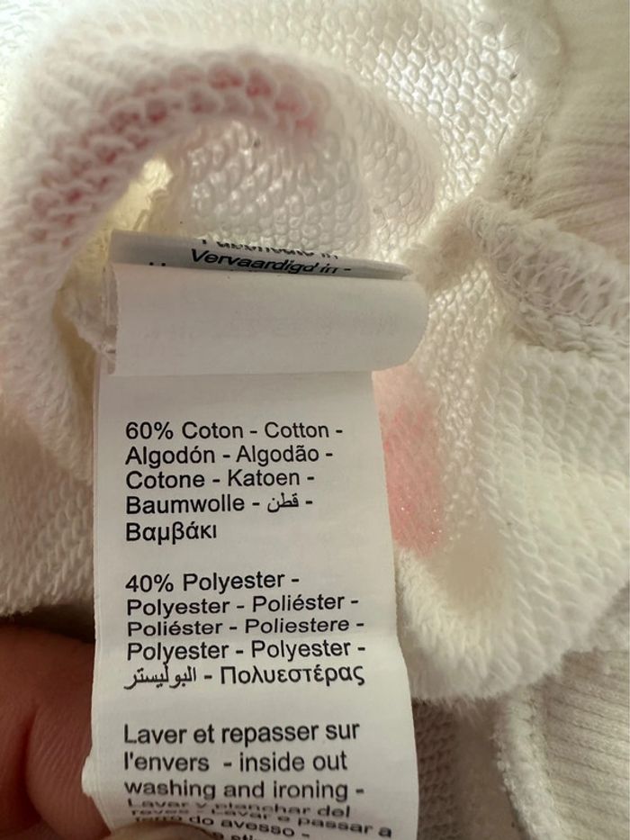 Pull blanc motifs cœurs - photo numéro 4