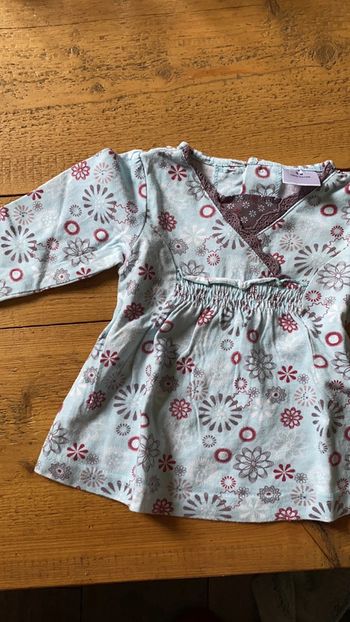 Tunique 6 mois bleu et violet