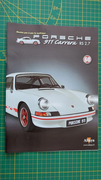 Fascicule seul sans pièce n°60 pièce détachée Porsche 911 Carrera RS 2.7 1/8 1/8ème Altaya #B37