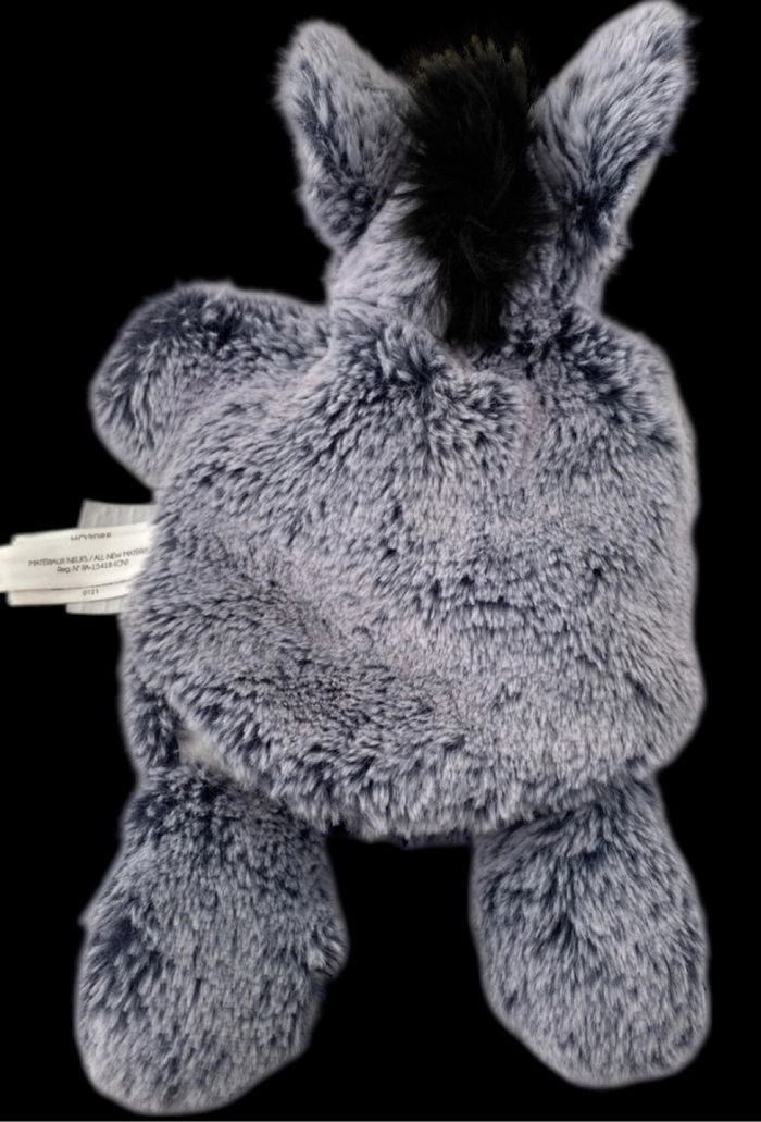 ❤️B4350 Doudou Marionnette Âne Sweety Mousse Histoire D’ours Bleu Gris - photo numéro 2