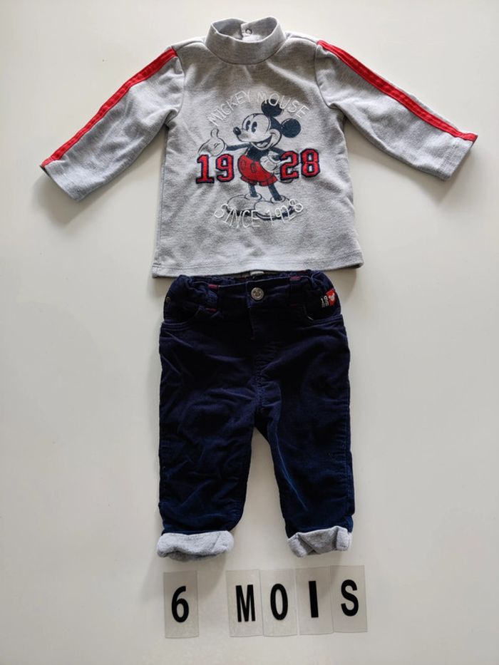 Ensemble bébé garçon Mickey Mouse 🐭 6 mois - TBE