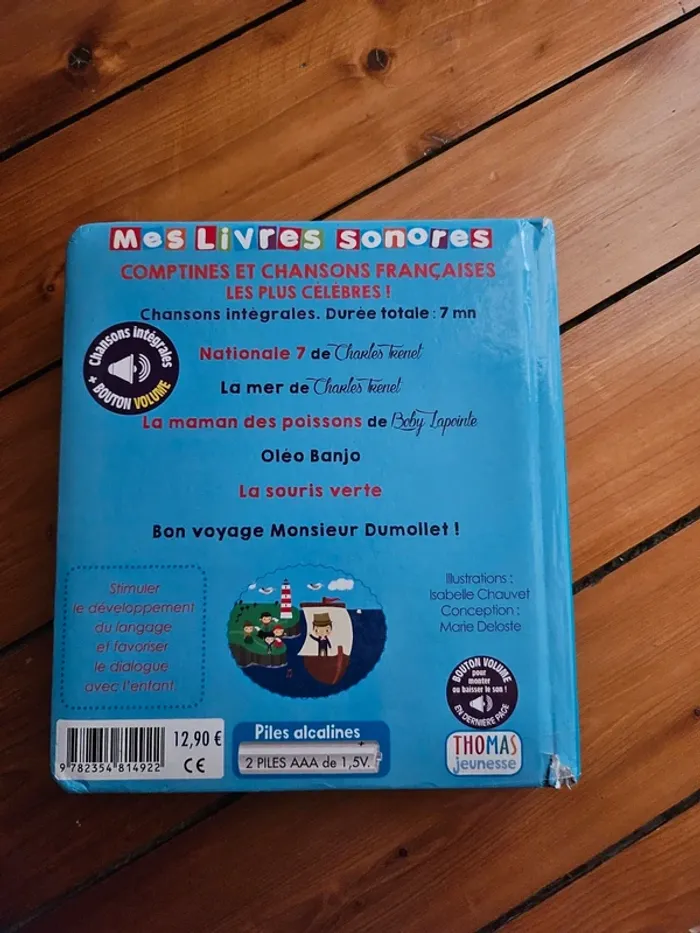 Livre sonore mes plus belles comptines et chansons françaises - photo numéro 3