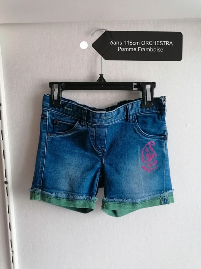 Short 6ans 116cm Pomme Framboise