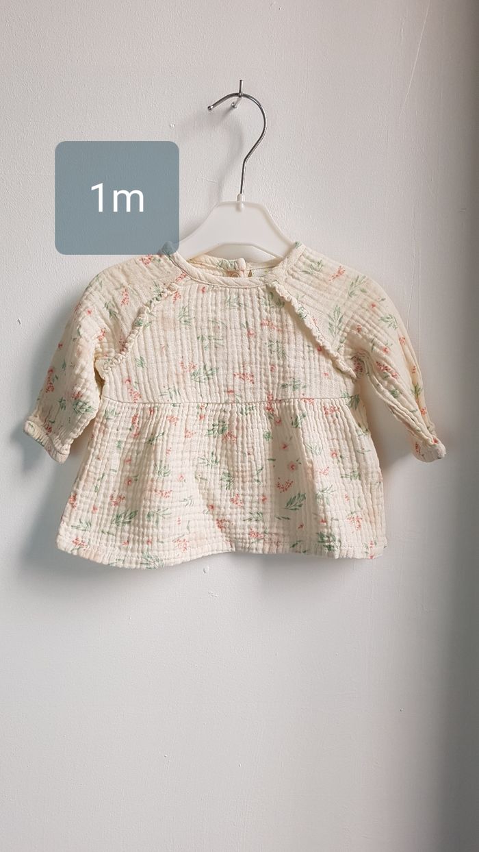 Blouse gaze de coton TAO 1 mois