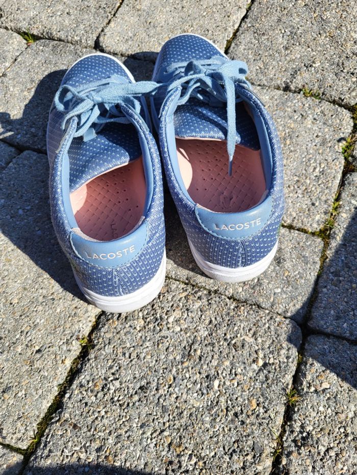 Baskets bleues Lacoste T39 - photo numéro 4
