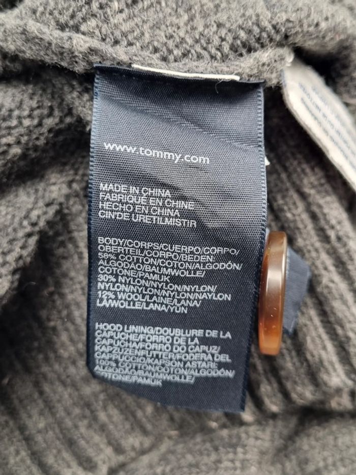 Veste à boutons avec capuche – Tommy Hilfiger – Gris – Taille L Hommes (mesures en photos) - photo numéro 9