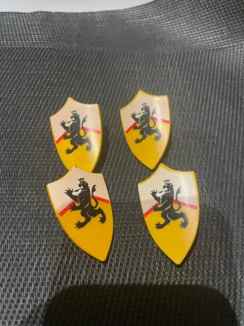 Playmobil lot 4 boucliers chevalier du lion 4865 4866 4867 4868 4869 4871 4873 4933 5240