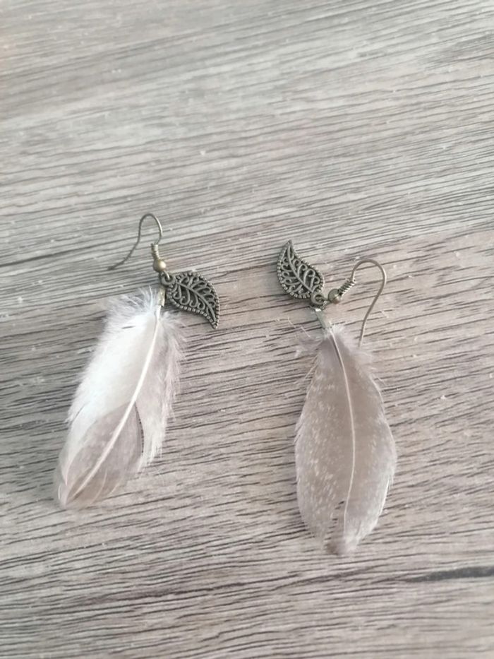Boucles d'oreilles plumes