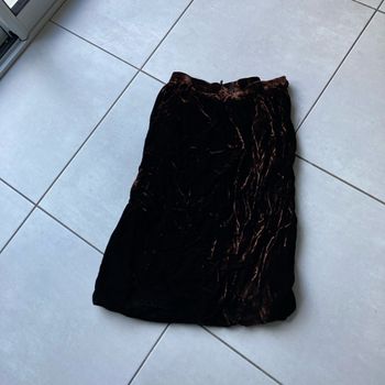 Jupe velour marron
