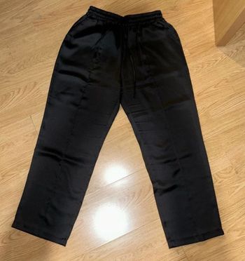 Pantalon large noir en satin - Taille unique - Très bon état