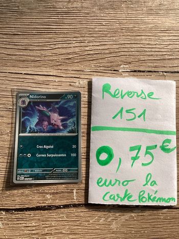 carte Pokémon nidorino reverse 033/165 EV3.5 collection 151 FR neuf sortie de booster