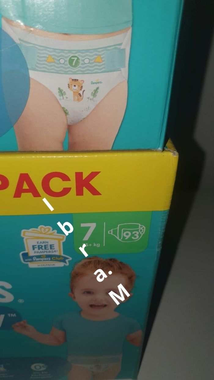 Couches pampers taille 7 - photo numéro 2