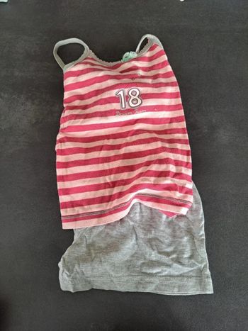 ensemble rose ligné 2 ans