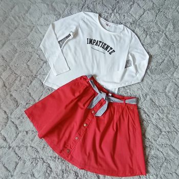 Ensemble jupe et t-shirt 14 ans 🌹 Okaïdi/TAO 🌹 très bon état