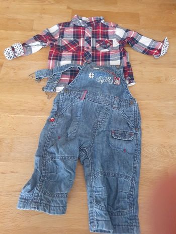 Salopette et chemise
