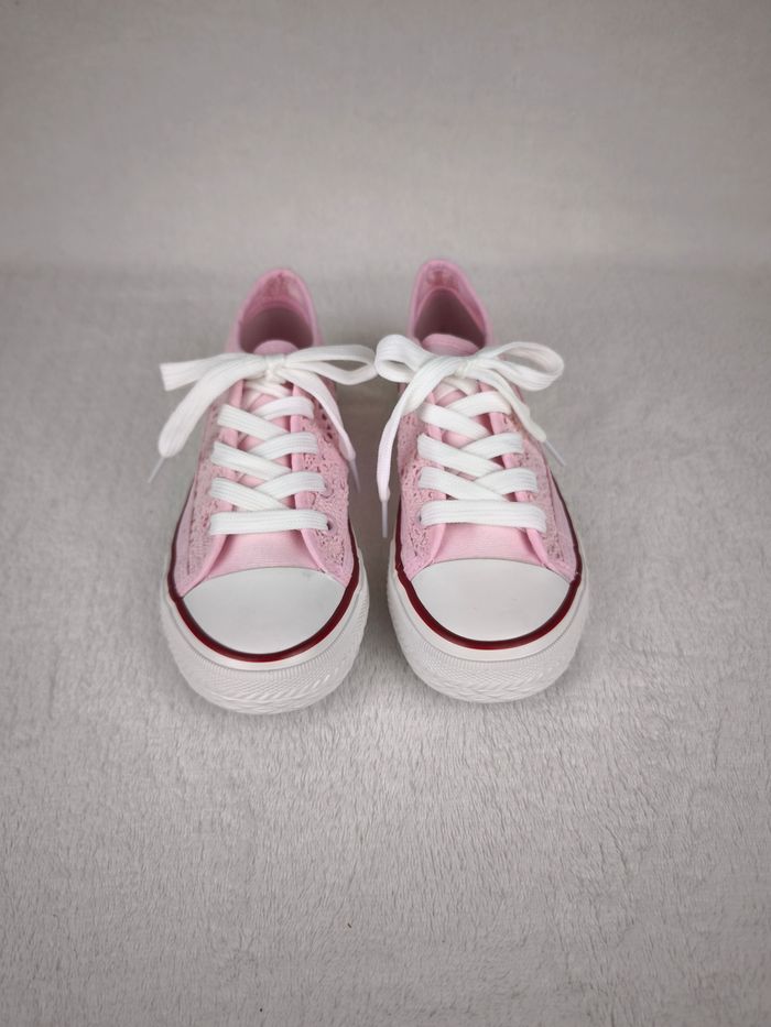 Sneakers rose et blanche crochet fille pointure 34 - photo numéro 7