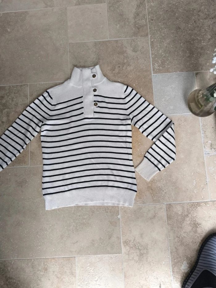 Pull-over coton col boutonné femme Lauren Ralph Lauren taille M - photo numéro 2