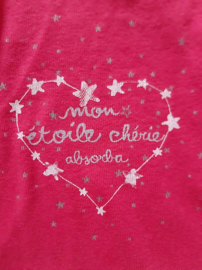 body à manches longues fuschia fille - absorba - 2 ans - photo numéro 3