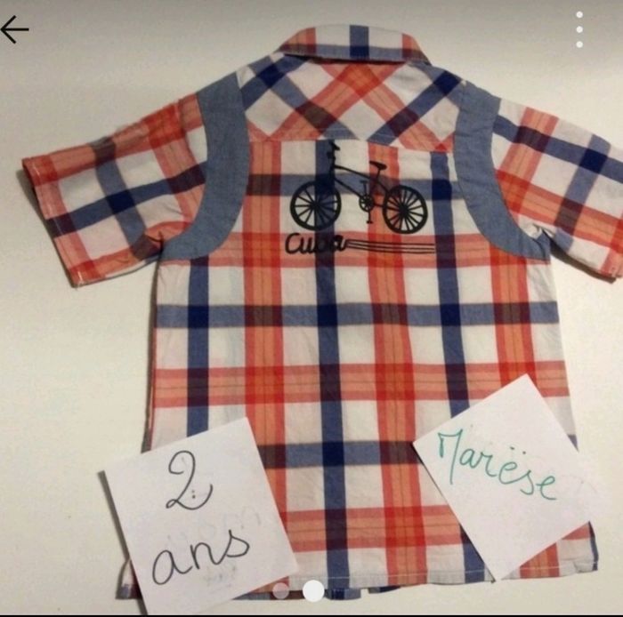 Chemise Marëse rouge,orange, bleu et blanc - photo numéro 2