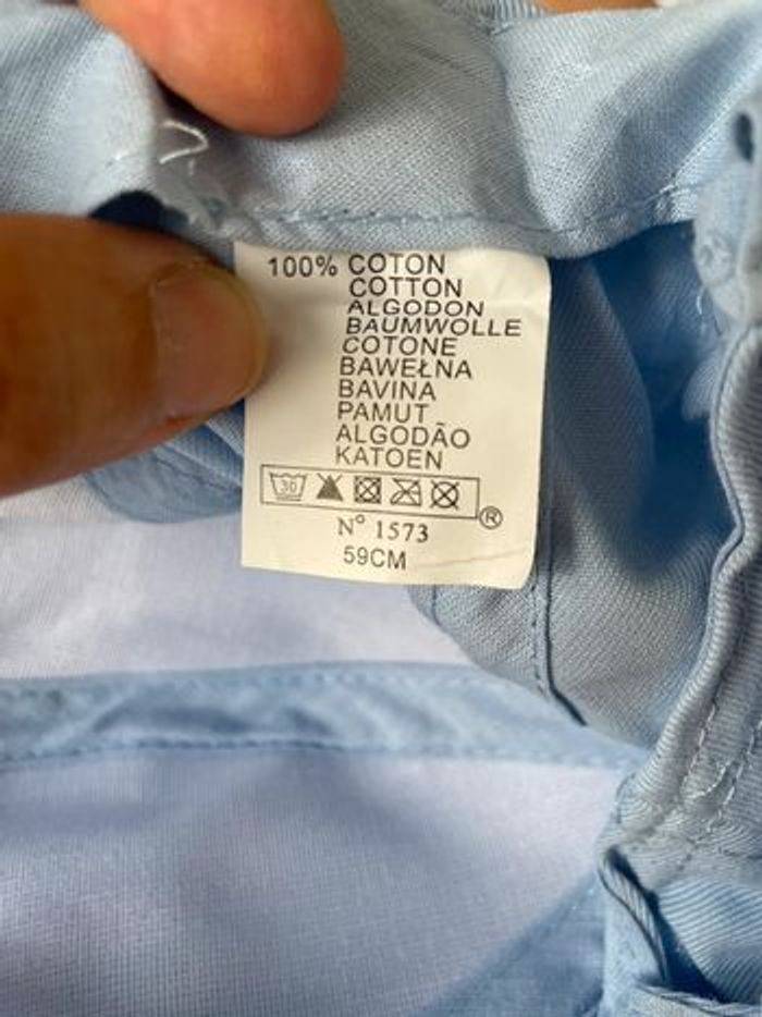8 casquettes bleu identiques taille 59 en coton - photo numéro 3