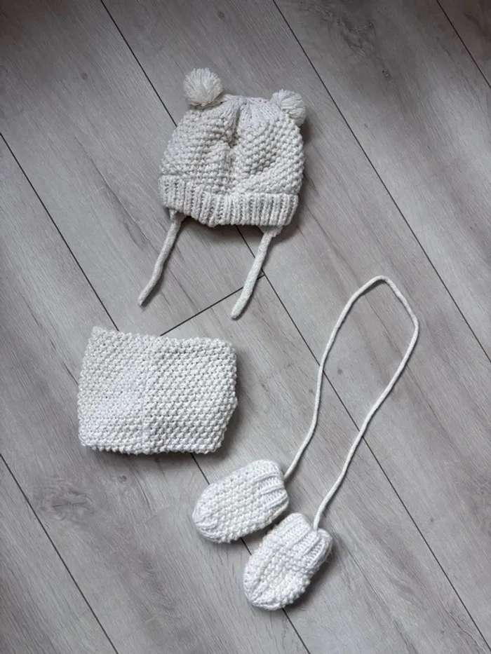 Ensemble bonnet + tour de cou + moufles TAO - photo numéro 2