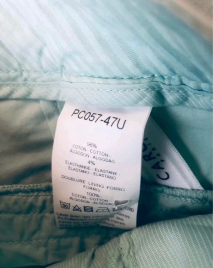 Pantalon Caroll taille 36 vert pastel amande Etat comme neuf - photo numéro 9