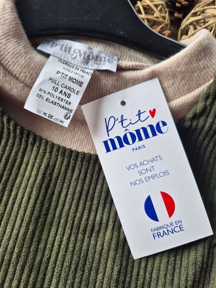 Robe et Pull fille Kaki 10 ans - photo numéro 2