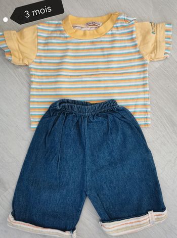 Ensemble 3 mois garçon
T-shirt et short