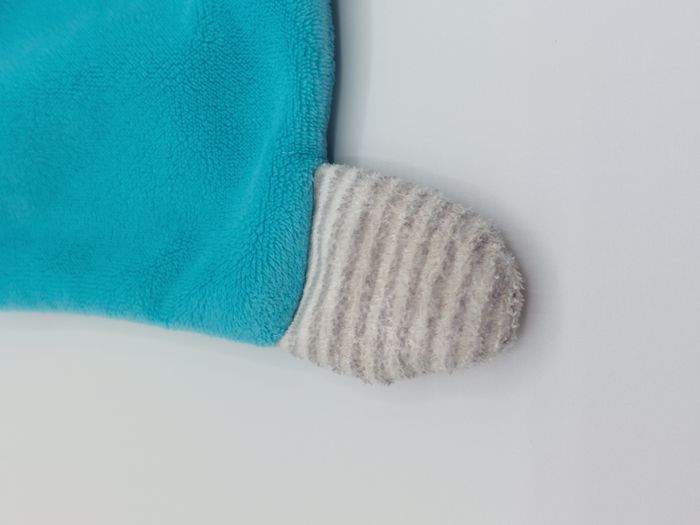 Doudou plat zèbre gris blanc bleu MOTS D’ENFANTS rouge vert lion lire SVP - photo numéro 3