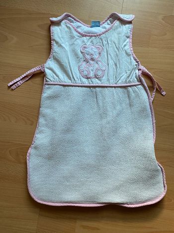 Belle gigoteuse blanche et rose T. 6 mois fille TBE