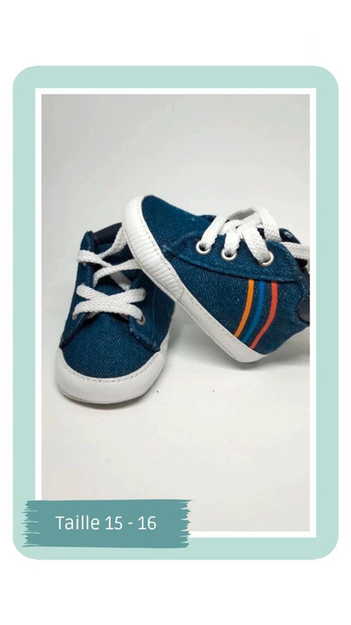 🍄 Chaussures bébé 3-6 mois jeans