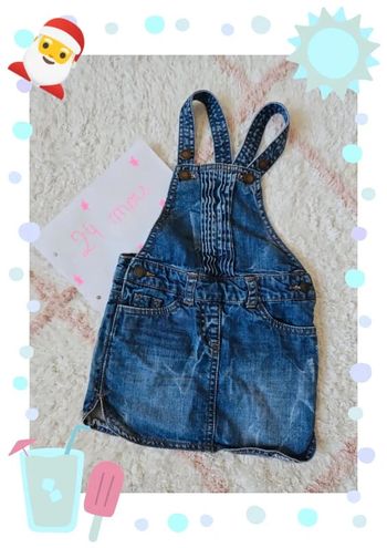 robe a bretelle en jeans marque TAO robe fille 2 ans