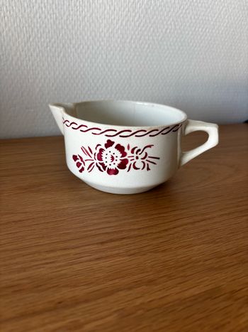 Vintage ancienne saucière fleurs roses St Amand